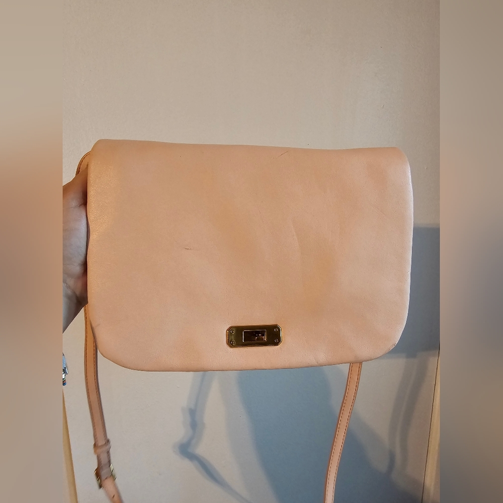 J Crew Crossbody Pale Leather Purse EUC - Picture 11 of 16